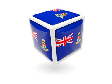 cayman Adaları bayrağı. küp simgesini