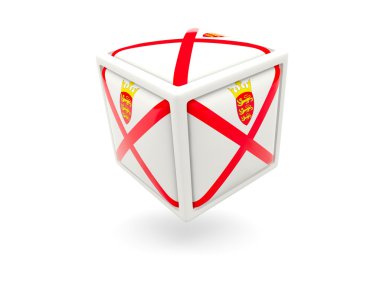 jersey bayrağı. küp simgesini