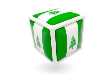 norfolk Adası bayrağı. küp simgesini