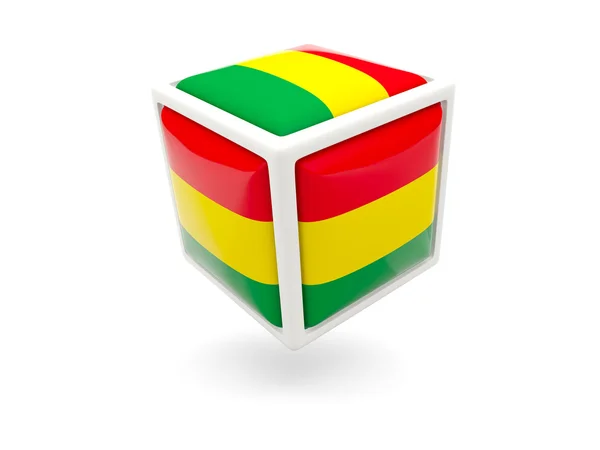 Bandiera della Bolivia. Icona cubo — Foto Stock