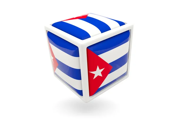古巴的旗子。多维数据集的图标 — 图库照片