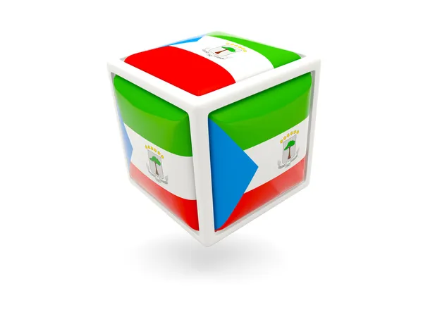 Flaga Gwinei Równikowej. moduł ikona — Zdjęcie stockowe