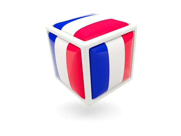 Flag of france. Cube icon — Stock Photo, Image