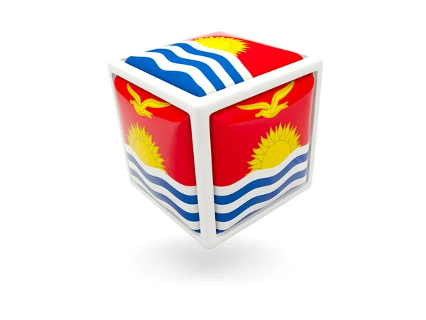 Kiribati zászlaja. Kocka ikon — Stock Fotó
