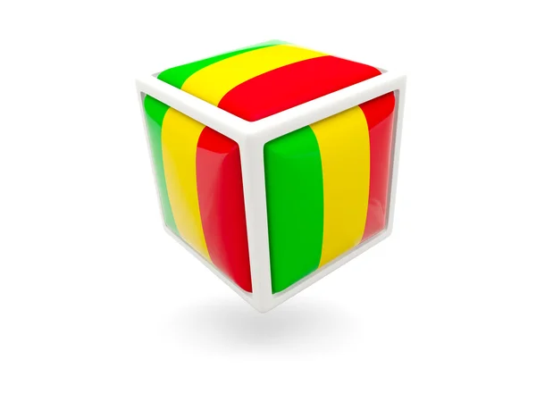 Flagge von mali. Würfelsymbol — Stockfoto