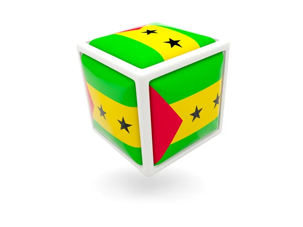 Флаг Сан-Томе и принципа. Ref-cube — стоковое фото