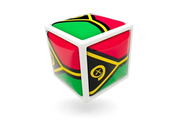 Bandiera di vanuatu. Icona cubo — Foto Stock
