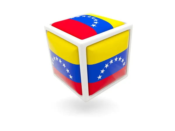 Flag of venezuela. Cube icon — Stock Photo, Image