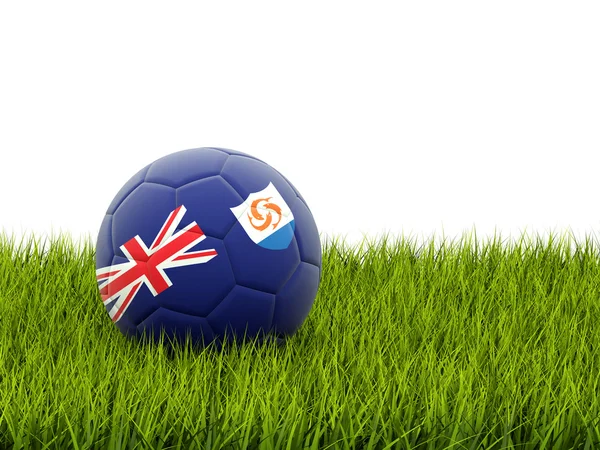 Football with flag of anguilla — Stock Photo, Image