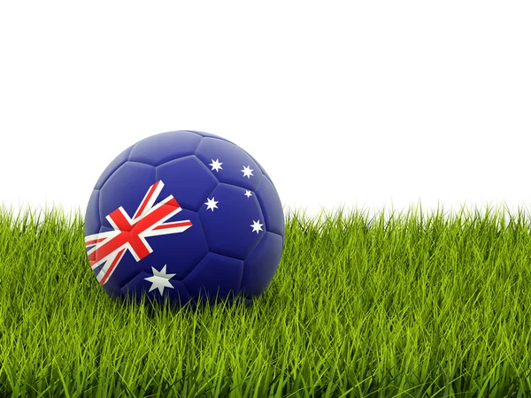 Voetbal met vlag van Australië — Stockfoto