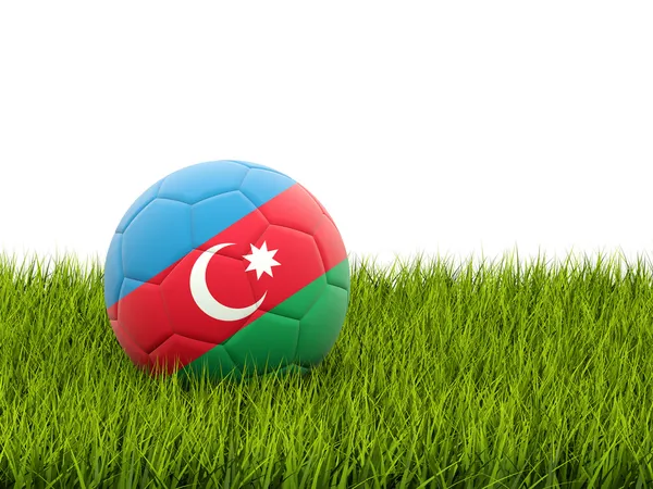 Futebol com bandeira de azerbaijan — Fotografia de Stock