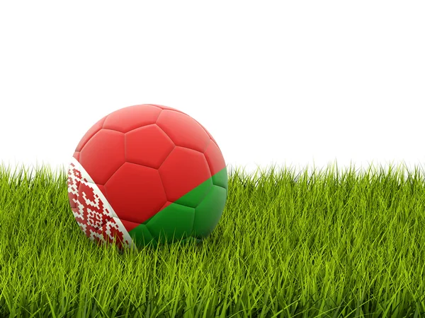 Fútbol con bandera de belarus — Foto de Stock