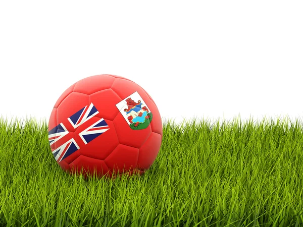 足球与国旗的百慕大 — 图库照片
