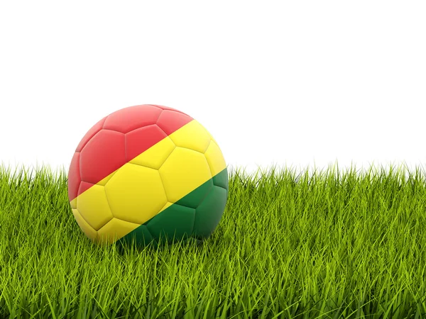 Fotboll med flagga bolivia — Stockfoto