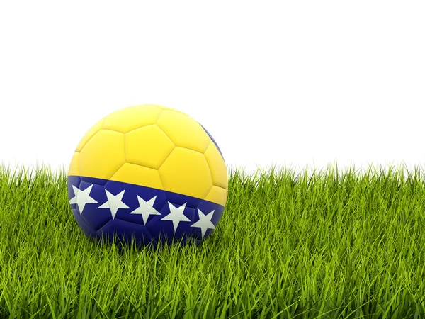 Calcio con bandiera di Bosnia ed Erzegovina — Foto Stock
