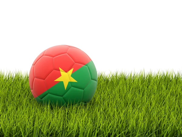 Calcio con bandiera di Burkina faso — Foto Stock