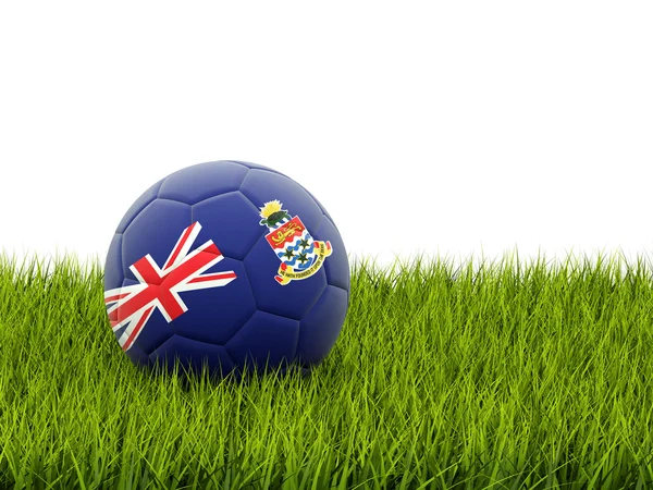 Fotboll med flagga cayman islands — Stockfoto