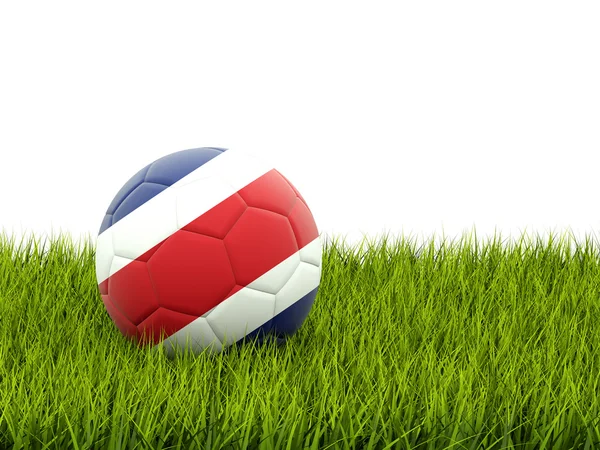 Calcio con bandiera di costa rica — Foto Stock