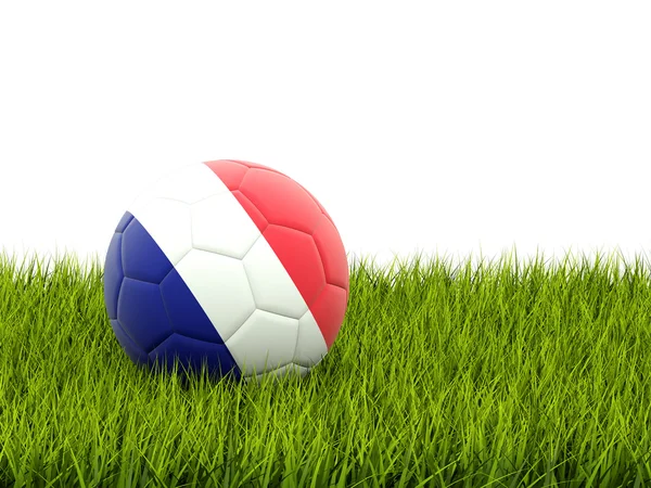 Football avec drapeau de France — Photo