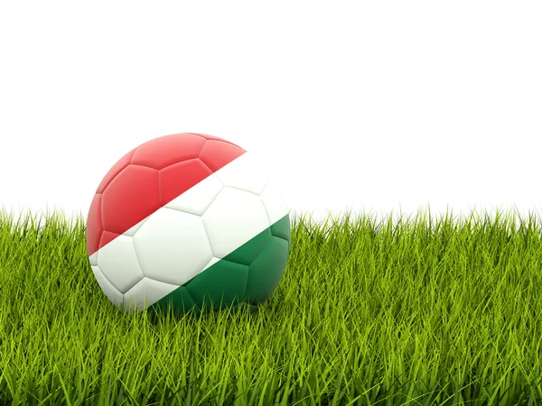 Football with flag of hungary — Stock Photo, Image