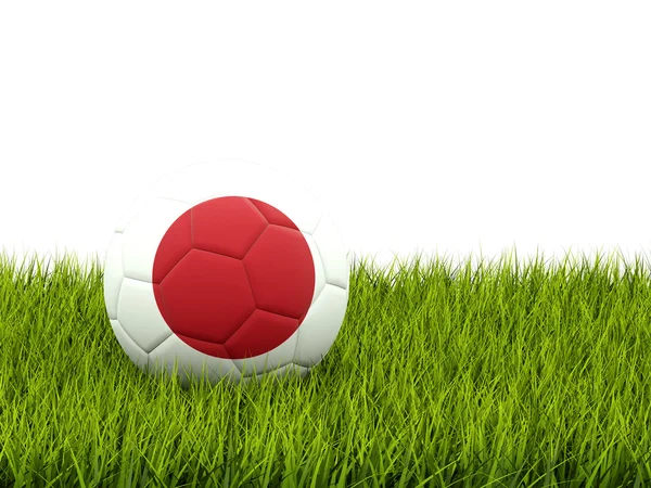 Fotboll med flagga japan — Stockfoto