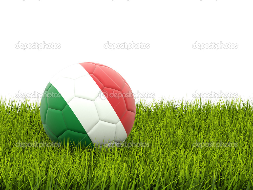 Football with flag of italy