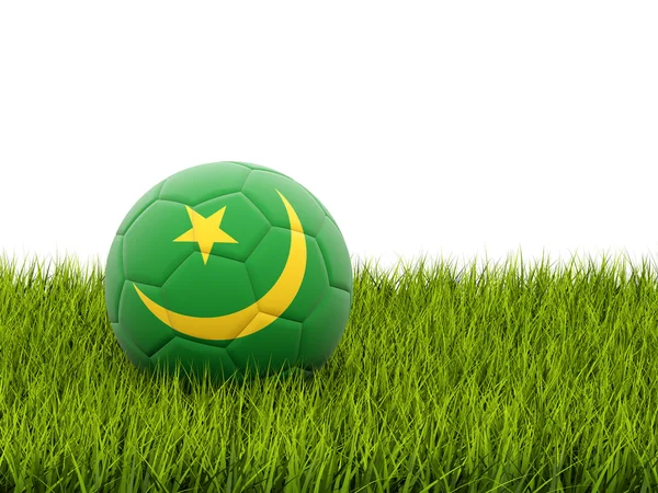 Fútbol con bandera de mauritania — Foto de Stock