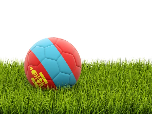 Football with flag of mongolia — Stock Photo, Image