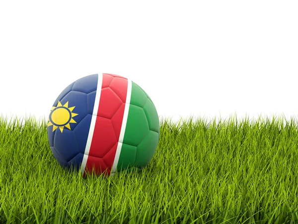 Футбол с флагом Намибии — стоковое фото