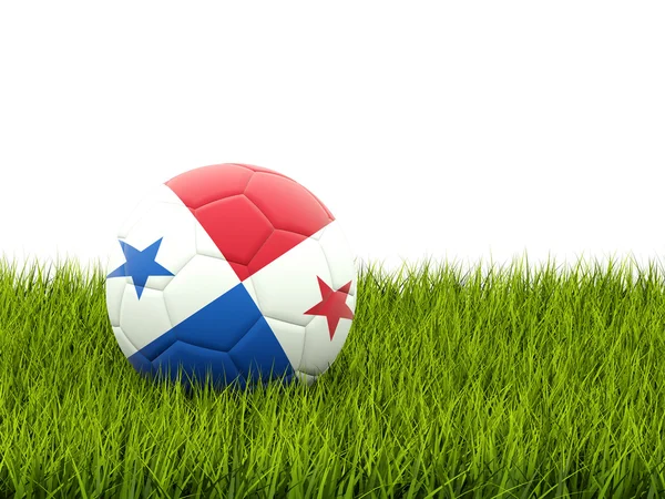 Futebol com bandeira de panamá — Fotografia de Stock