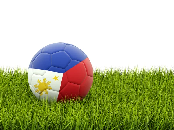 Football avec drapeau de philippines — Photo