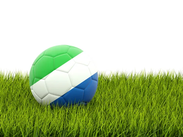 Futbol ile sierra leone Cumhuriyeti bayrağı — Stok fotoğraf