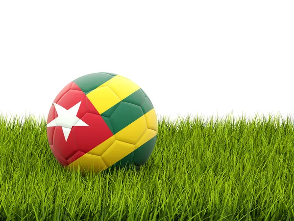 Fútbol con bandera de togo — Foto de Stock