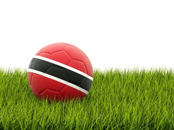 Fotbal s vlajkou na Trinidadu a Tobagu — Stock fotografie