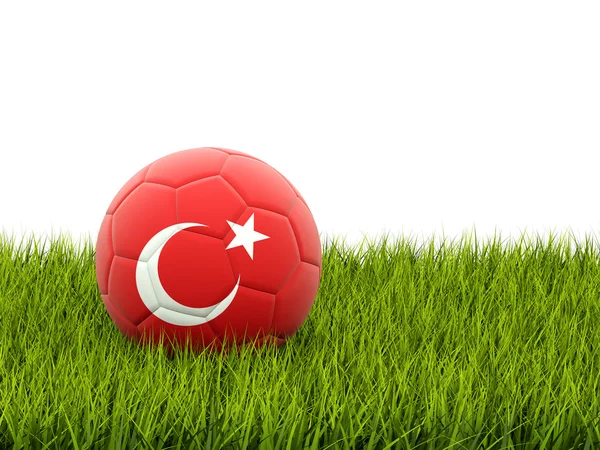 与国旗的土耳其足球 — 图库照片