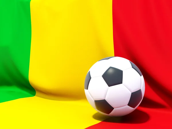 Bandera de Malí con fútbol en frente —  Fotos de Stock