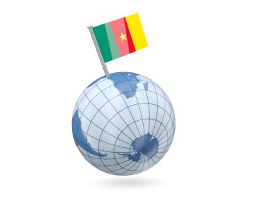 Kamerun bayrağı ile dünya