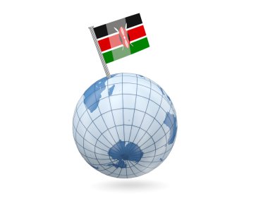 Küre ile kenya Cumhuriyeti bayrağı