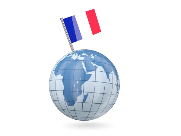 Σφαίρα με τη σημαία της Γαλλίας — Φωτογραφία Αρχείου