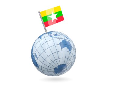 Küre ile myanmar bayrağı