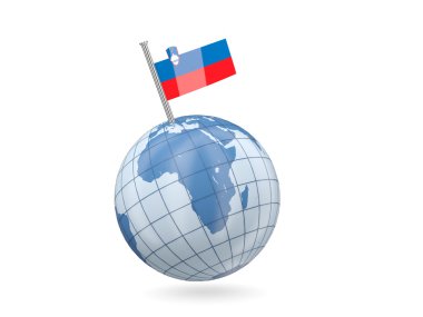 Slovenya bayrağı ile dünya