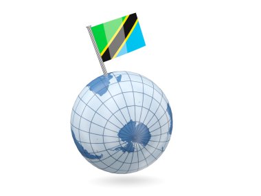 Tanzanya'nın bayrağı ile dünya