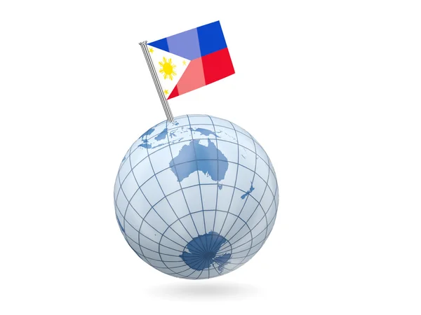 Globo con bandera de Filipinas — Foto de Stock