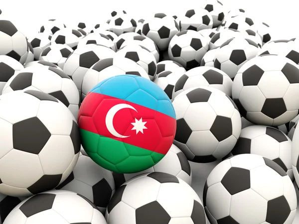 Futebol com bandeira de azerbaijan — Fotografia de Stock