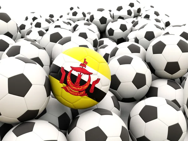 Fußball mit Flagge von Brunei — Stockfoto