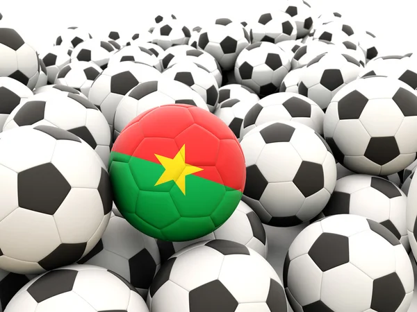 Fútbol con bandera de Burkina faso — Foto de Stock