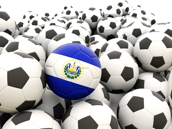 Fußball mit Fahne von el salvador — Stockfoto