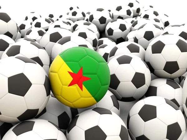 Fútbol con bandera de Guayana Francesa — Foto de Stock