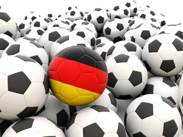 Fotboll med flagg — Stockfoto