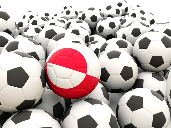 Football with flag of greenland — Stock Photo, Image